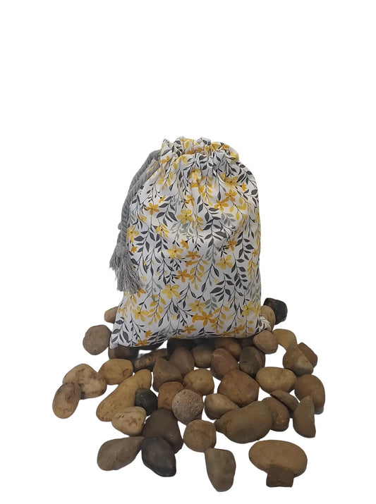 Reusable 8"x 10" Floral Cotton Sachet Bag – Tea, Dried Flowers & Gift Wrap