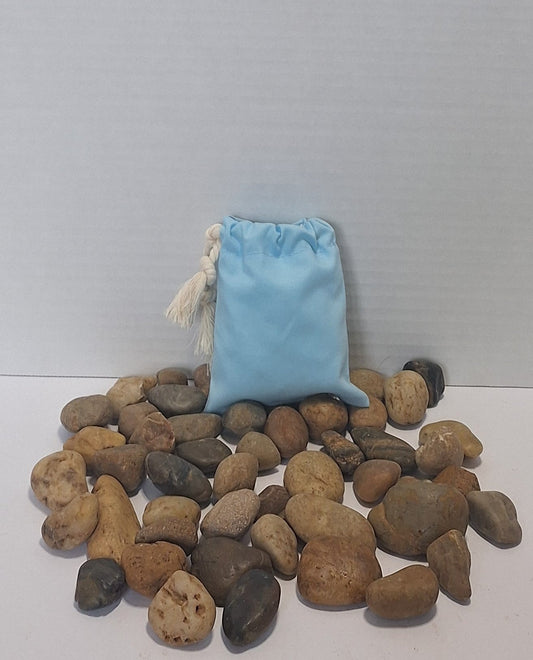 Reusable 4"x 6" Carolina Blue Cotton Sachet Bag – Tea, Dried Flowers & Gift Wrap